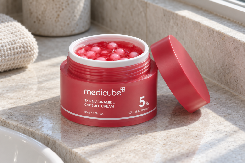Cómo usar Medicube TXA Niacinamide Capsule Cream y entender sus porcentajes